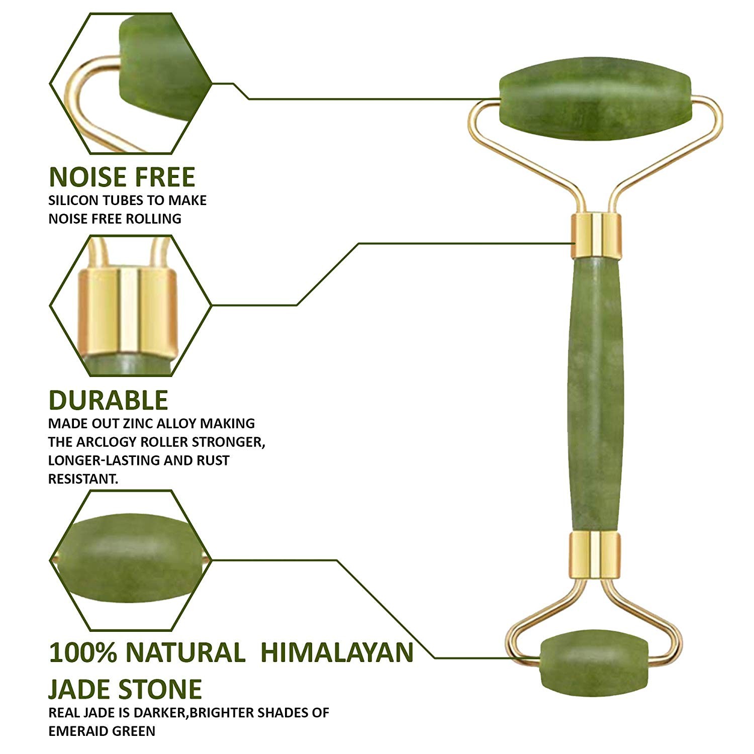 Noise free and durable Double Jade Facial Massager